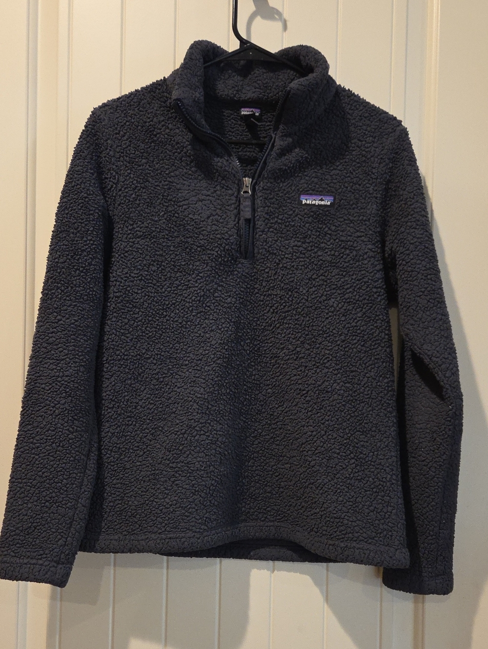 Patagonia Womens Dark Gray Sherpa 1/4 Zip Pullover